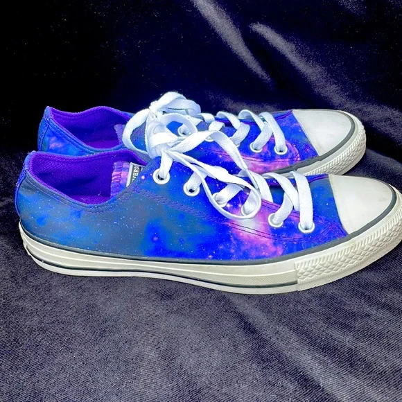 CONVERSE ALL STAR PURPLE CELESTIAL LOW TOP SNEAKERS - 9 - NIB ! 💜👟✨ - Picture 6 of 9